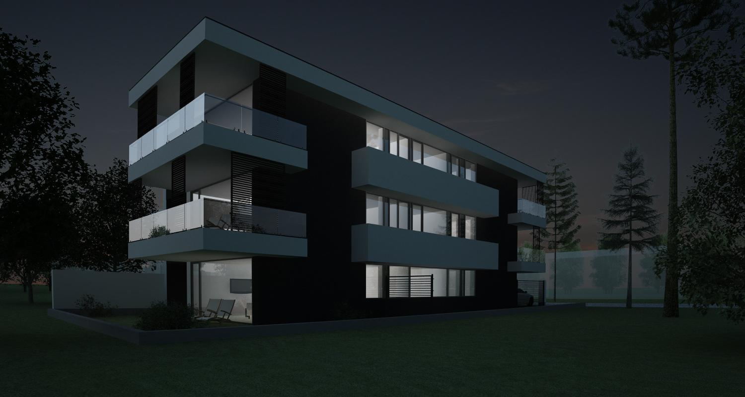 Imobil rezidential cu 6 apartamente de 2 si 3 camere in Bucuresti, S1 |  Concept Design Finalizat bloc de locuinte modern cu 6 apartamente cod LRBG in Bucuresti, S1 | Proiect din portofoliul CUB Architecture
