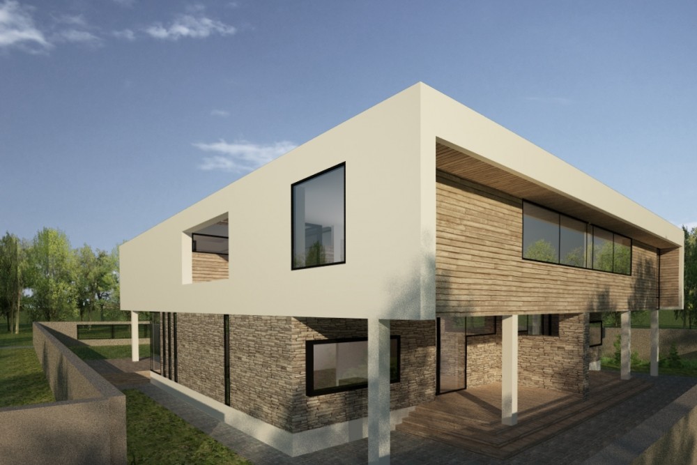 Proiect Duplex modern Proiectare finalizata casa moderna cod GDP in Pantelimon  - proiect din portofoliul CUB Architecture
