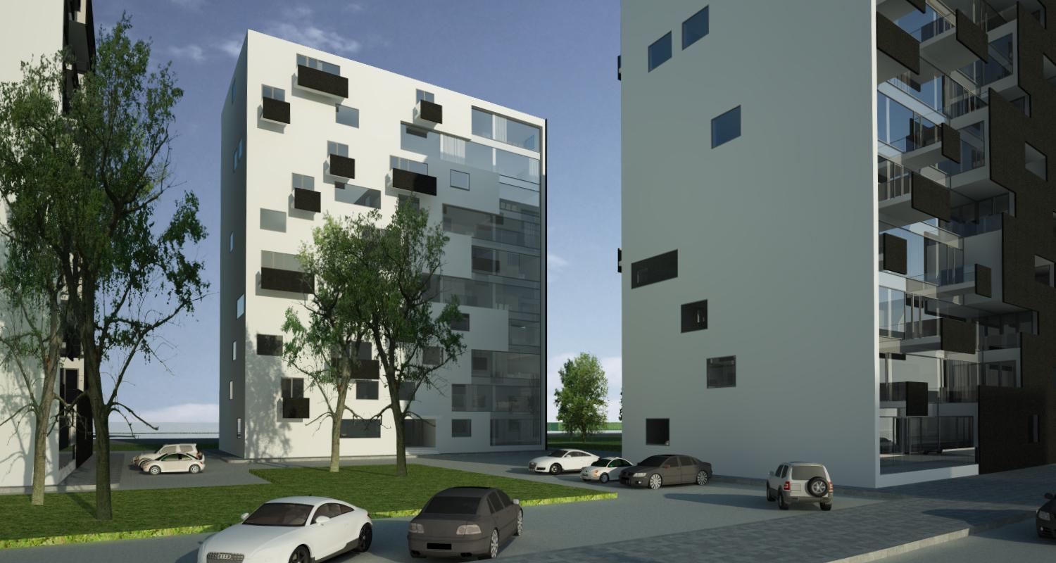 Proiect Ansamblu Rezidential cu 4 Blocuri Pitesti cu 66 de apartamente cod BWRA in Pitesti AG